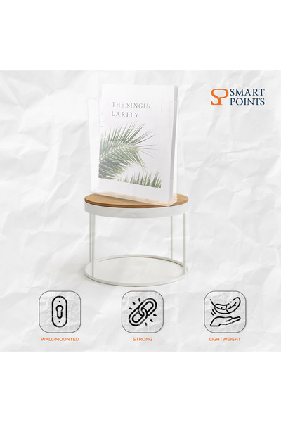 SP SMARTPOINTS Wall Mounted Document Holder, Acrylic, Clear, 30.5 x 22.9 x 8.1 cm, A4 Size, 4-Piece Set