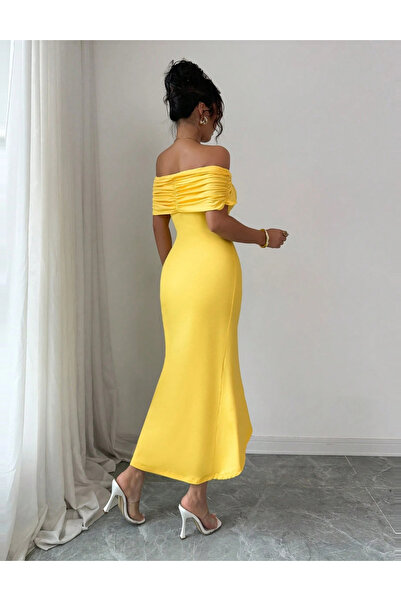 Sheya Rochie maxi Shein, galben