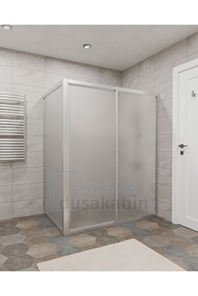 duşakabin ankara Mika Camlı Krom Profilli Dikdörtgen Duşakabin