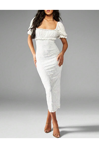 Sheya Shein midi dress, white