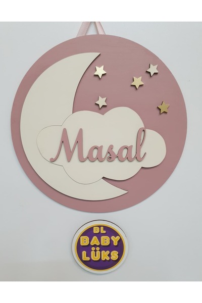 BL Baby Lüks Yuvarlak Bebek Kapı süsü, Hastane Süsü, İsimlik, Kişiye Özel İsim Yazılıyor