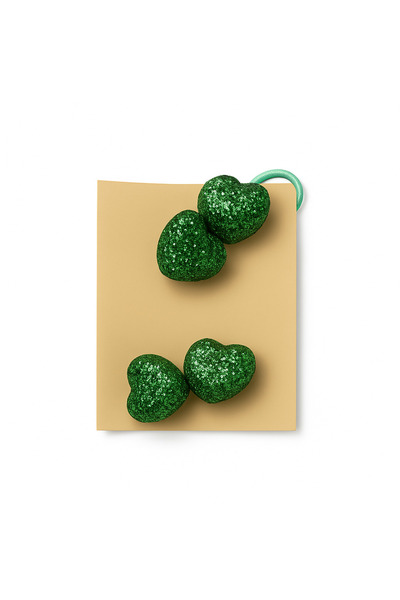 Melissa مشبك قلب ريترو لامع 6 ألوان 12 قطعة