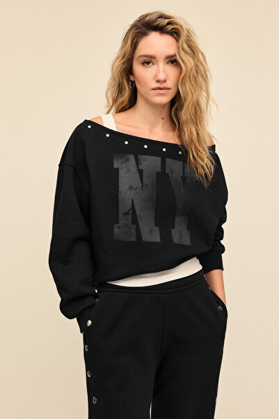 Stradivarius Studded sweatshirt