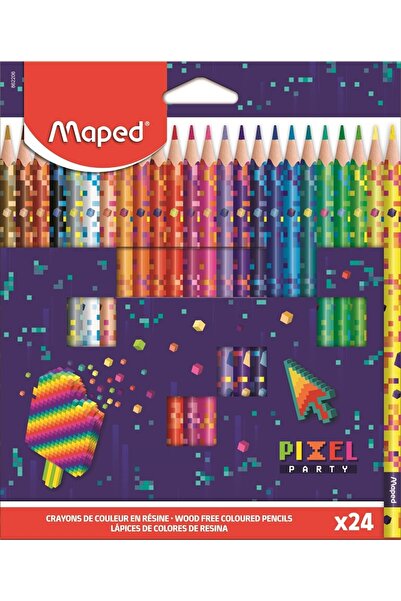 Maped Pixel Party colored pencils, 24 colors/set