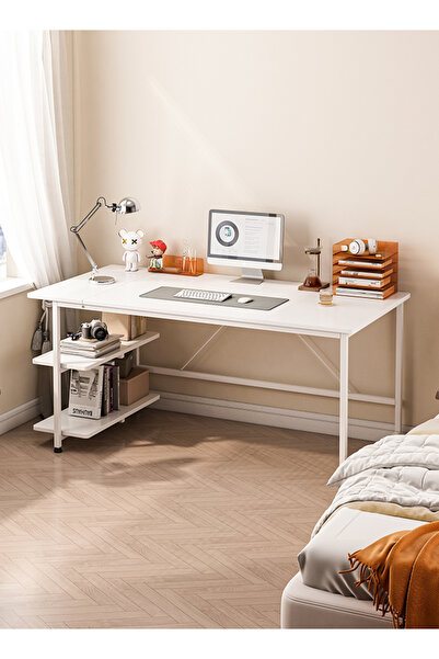 Bangiga 130cm Study Desk/Gaming Desk,Simple Computer Desk,Office Table with Storage