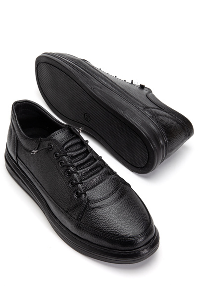 MY GROSS SHOES Ανδρικά μαύρα καθημερινά ορθοπεδικά ραμμένα ελαφριά αθλητικά π...