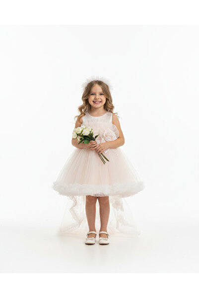 BUTİKHAPPYKİDS Rochie de seară pentru fetiță Monita cu coroană cu perle și de...