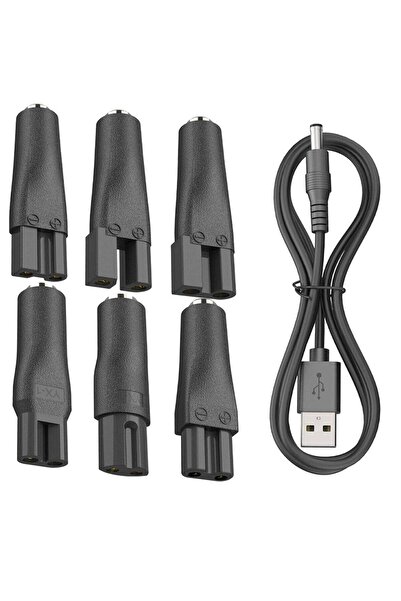 Generic 7 PCS 5V USB Replacement Charger Adapter Set for Hair Clippers & Shavers
