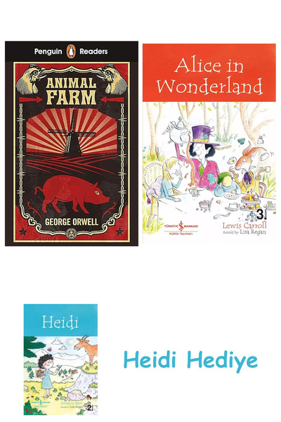 Bloomsbury Penguin Readers Ниво 3: Фермата на животните (ELT Graded Reader) + Алиса в страната на чудесата + Хайди