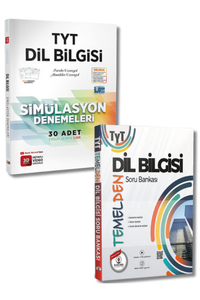 ÖZDEBİR YAYINEVİ 3D Yayınları ve Özdebir Yayınevi'nden TYT Dil Bilgisi Soru Bankası Deneme Seti