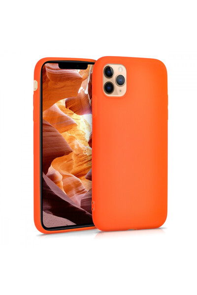 KWmobile Case for Apple iPhone 11 Pro, Silicone, Orange, 49781.69