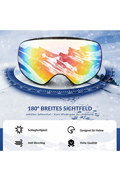 Other ROCKBROS Ski Goggles, Anti-Fog Protective Glasses for Adults, for Snowboarding