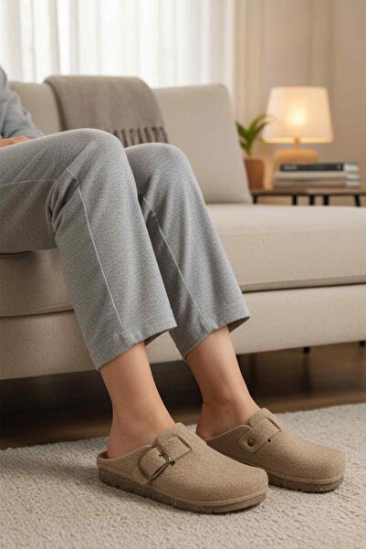 AYAKMOD Camel Felt Anatomical Women's House Slippers K-117.005 Z