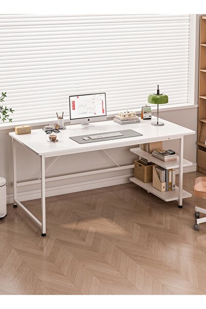 Bangiga 130cm Study Desk/Gaming Desk,Simple Computer Desk,Office Table with Storage