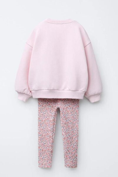 My Kids Wear Girl's Bow Detailed Floral Patterned Tights 3 Thread Set Without Ribbing 2-6 Years Old 12321