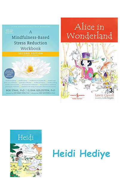 Bloomsbury كتاب تمارين لتخفيف التوتر تعتمد على اليقظة الذهنية + أليس في بلاد العجائب + هايدي