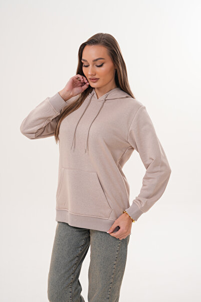 Syla Studio Gaul Unisex Basic Kapüşonlu Pamuk Sweatshirt