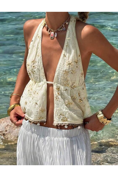 Sheya Shein top, beige