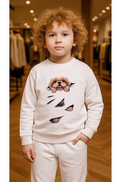 playwear Παιδικό Φούτερ Σετ με Στάμπα για Κορίτσια και Αγόρια με Λαιμόκοψη 3 ...