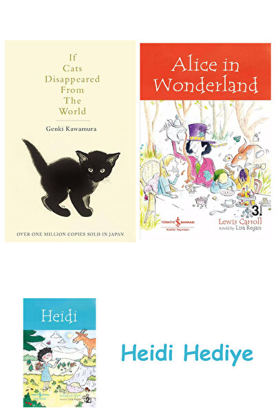 Bloomsbury إذا اختفت القطط من العالم + أليس في بلاد العجائب + هايدي