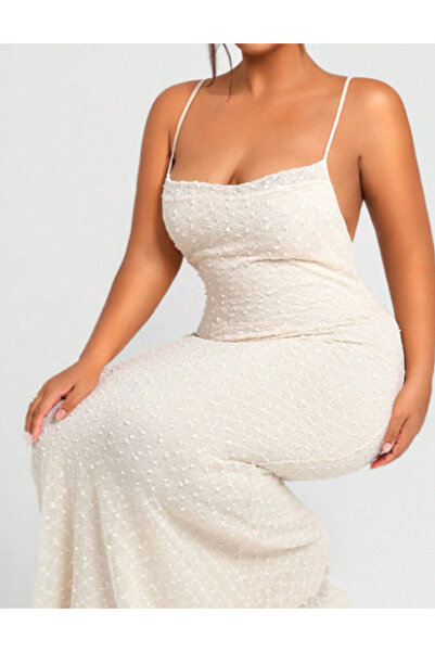 Sheya Shein Curve+ maxi dress, cream