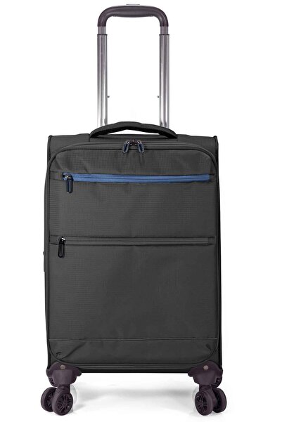 Benzi Extendable cabin trolley BZ 5826, polyester, hand luggage, 54x36x23 cm, 4 wheels 360°, black