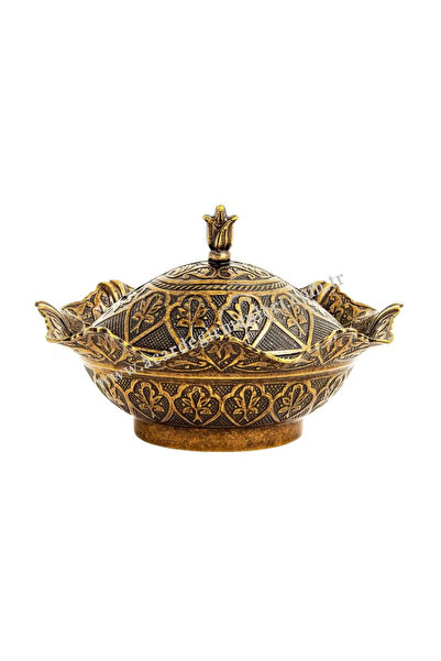 Generic Chic Ottoman-Style Copper Sugar Pot with Lid – Magical Bronze Color, Stylish Design, Made in Turkey