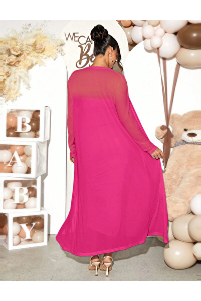 Sheya Shein Dress and Cardigan Set, pink