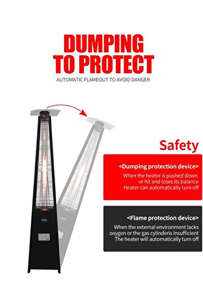 SP zMartEx Outdoor Garden Pyramid Patio Black Heater Premium Quality