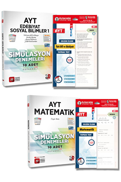 ÖZDEBİR YAYINEVİ 3D Yayınları ve Özdebir Yayınevi'nden AYT Edebiyat Matematik...