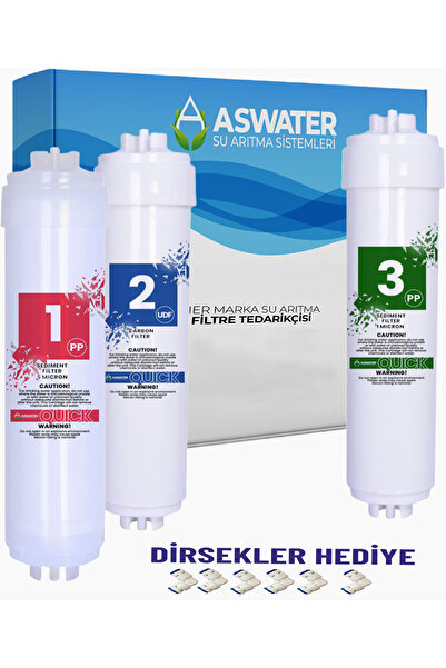 As Water Quıck Tüm Kapalı Kasalar İle Uyumlu 3 lü ön Filtre Seti