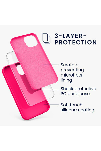 KWmobile IPhone 13 Case, Silicone, Pink, 55878.77