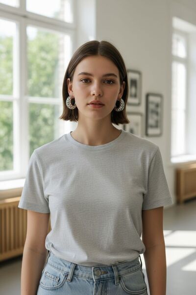 Pretty çelik bottega delikli ay model küpe