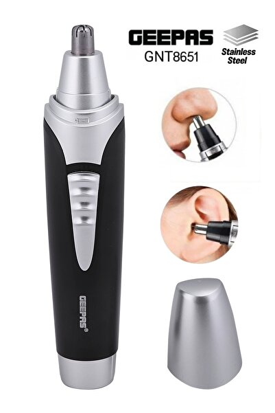 Geepas Professional 2-in-1 Nose and Ear Hair Trimmer and Remover Kit, Black/S...