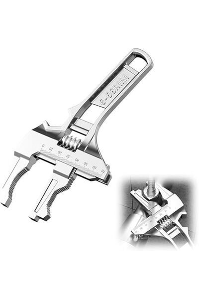 NALACAL Large Opening Pipe Adjustable Spanner, Wide Jaw Plumbing Wrench