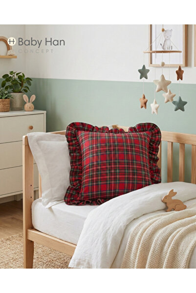 BABY HAN CONCEPT Premium Plaid Throw Pillow 40X40 Cm, Filled with Anti-Allergenic Filling