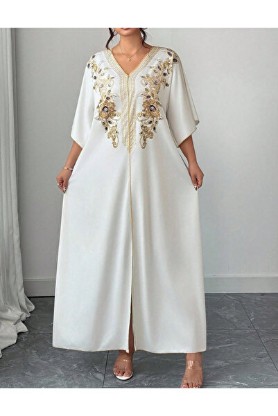 Sheya Shein Curve+ midi dress, white