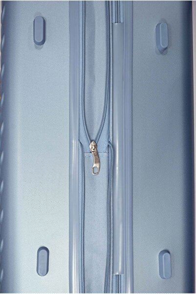 Benzi Cărucior extensibil mediu BZ 5823, ABS, 65x40x24 cm, blocare, 4 roți 360°, albastru deschis