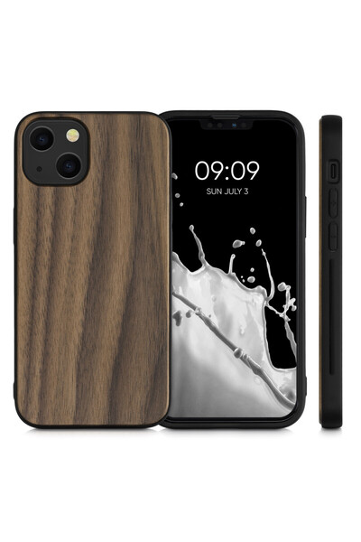 KWmobile Case for iPhone 13, Wood, Brown, 55954.18