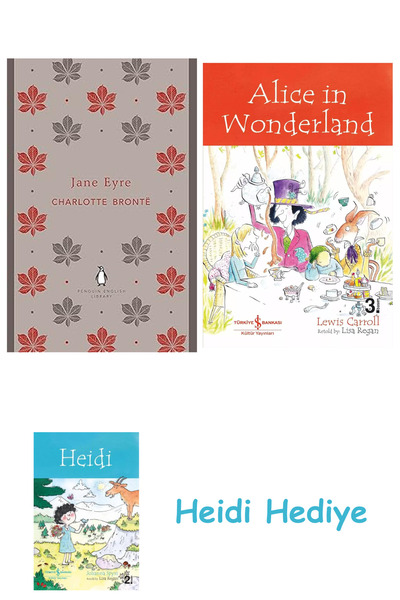 Bloomsbury Jane Eyre + Alice în Țara Minunilor + Heidi