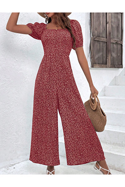Sheya Shein long jumpsuit, red