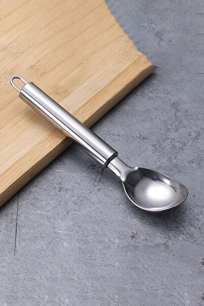 BarkoFix Chrome Stainless Steel Ice Cream Spoon Steel Ice Cream Scoop Halva Spoon