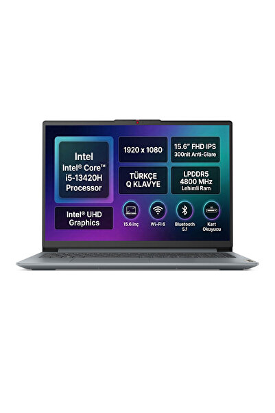 LENOVO IdeaPad Slim 3 15IRH8 Intel Core i5-13420H 8GB 512GB SSD 15.6" FHD Freedos Laptop, Notebook 8