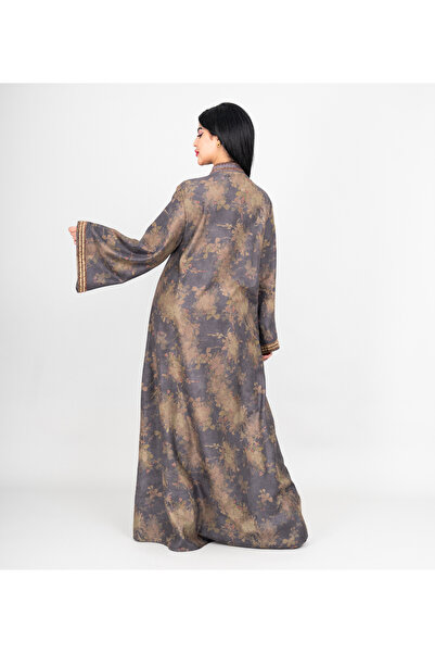 IKKXA Winter Colorful Beads Embroidery Jalabiya