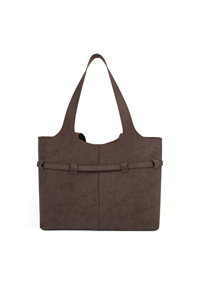 KOÇAK ÇANTA Women's Suede Handbag and Women's Shoulder Bag with Magnet Closure and Makeup Bag