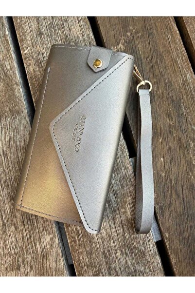 ÖZÜM TAKI Γυναικείο πορτοφόλι με θήκη τηλεφώνου Χάλκινο