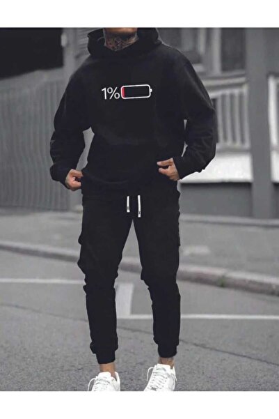 Hunors Sportswear & Company بغطاء رأس سترة رياضية قطنية موديل للجنسين 1% مطبوع