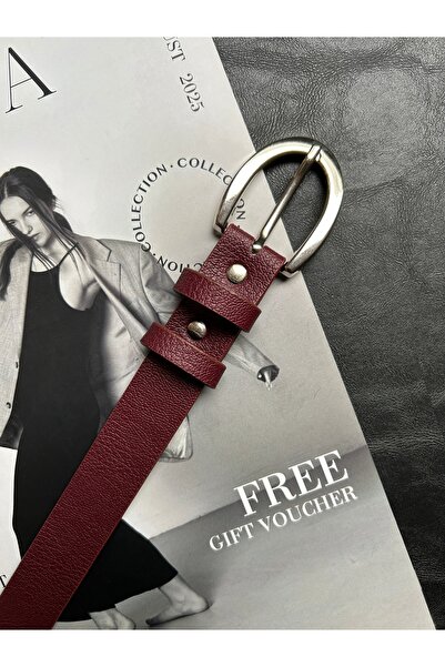 LİA KEMER Lust Classic Patterned Women's Silver Buckle Belt Coat Belt Dress Belt Trouser Belt