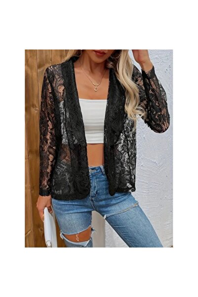 Kokosh moda Women's Lace Long Sleeve Stylish Jacket