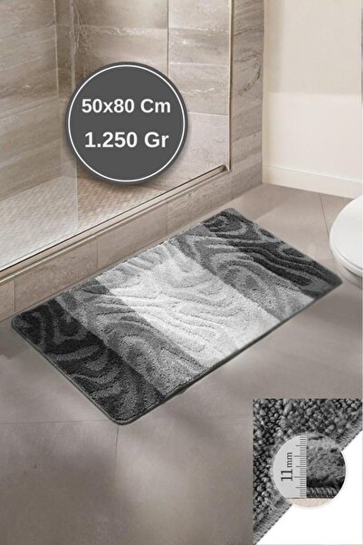 MODALİN Lüks Banyo Paspası Bali 50x80 cm - 11 mm Kalınlık, %100 Polipropilen,...